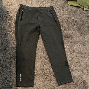Ralph Lauren Black Joggers with Red Logo